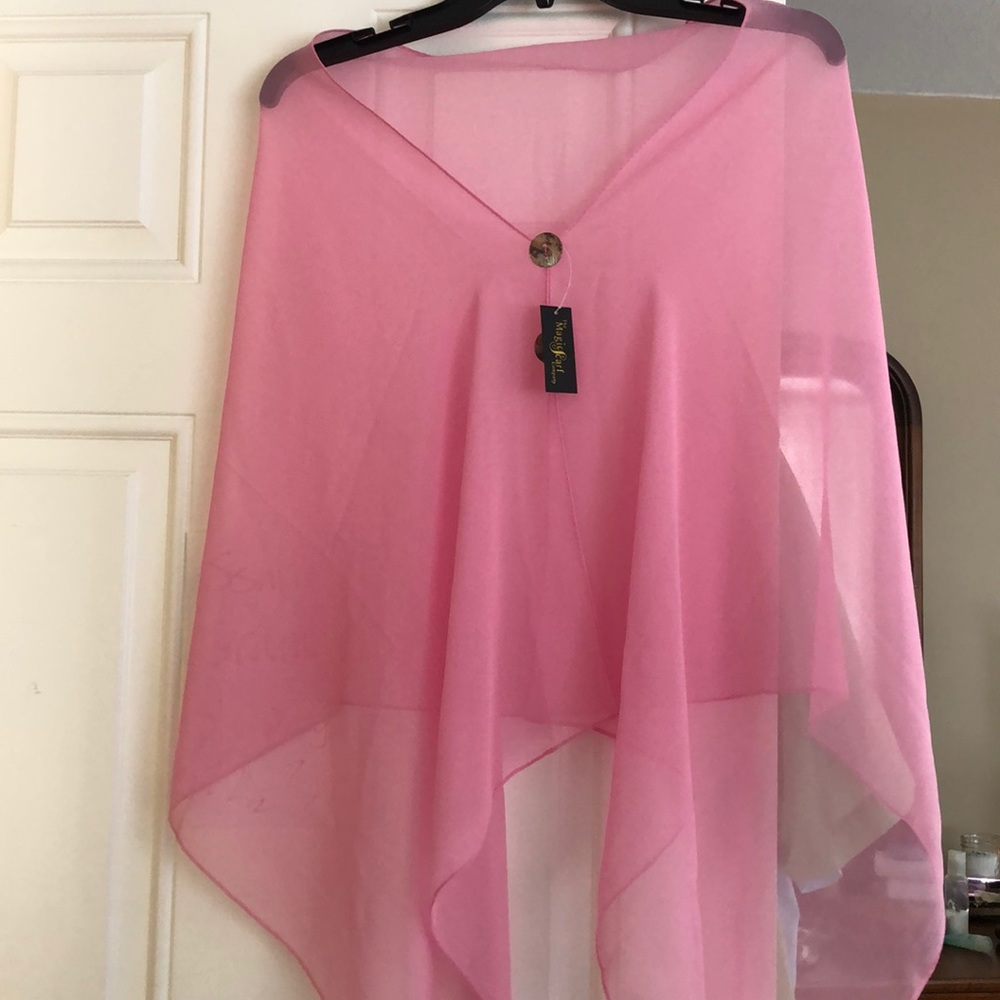 Silky Poncho Pink One Size
